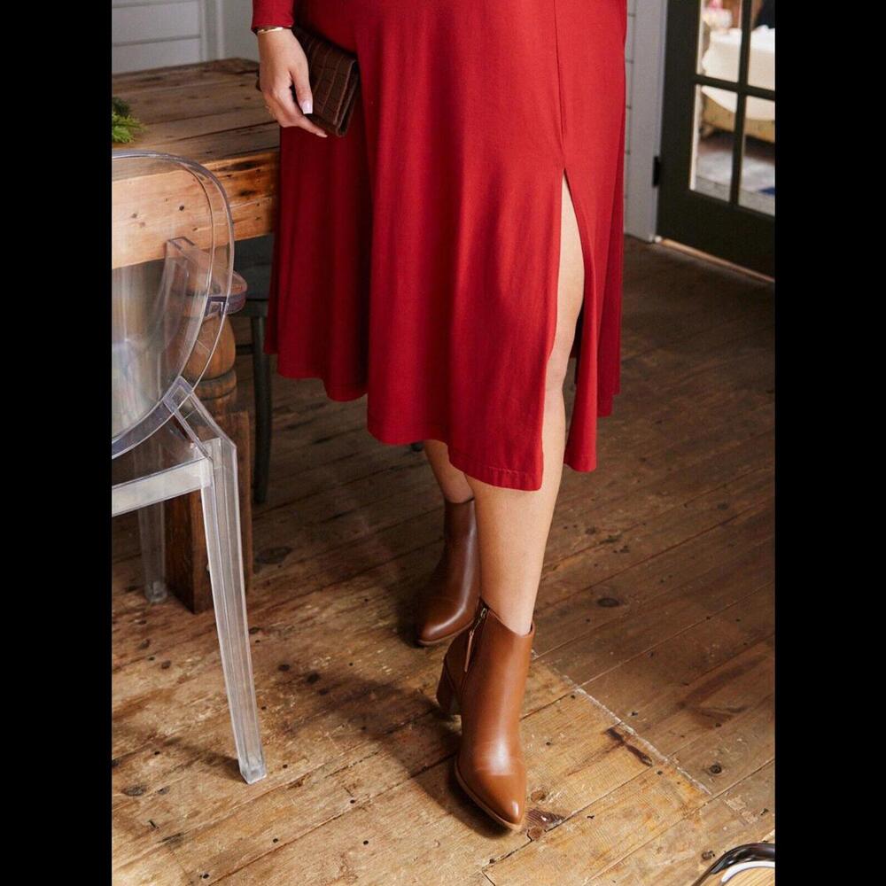 Anthropologie Able Nikki Brown Ankle Boots New - Picture 5 of 12